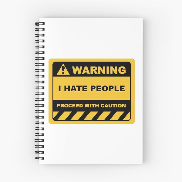 Item preview, Funny Human Warning Label / Sign I HATE PEOPLE Sayings Sarcasm Humor Quotes designed and sold by ColorMeHappy123.