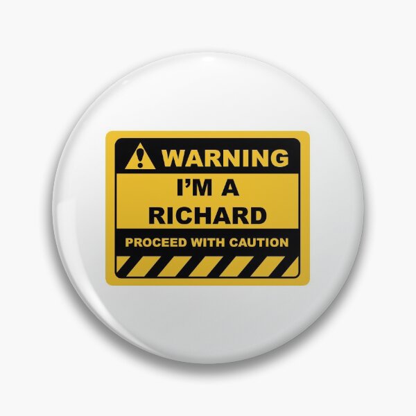 Item preview, Funny Human Warning Label / Sign I'M A RICHARD Sayings Sarcasm Humor Quotes designed and sold by ColorMeHappy123.