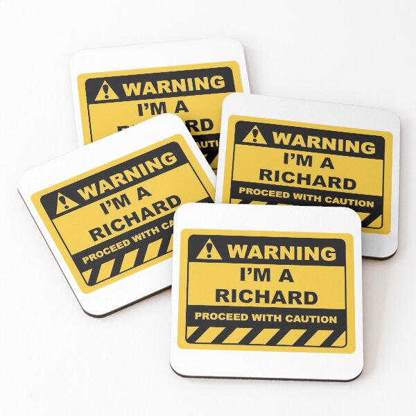 Item preview, Funny Human Warning Label / Sign I'M A RICHARD Sayings Sarcasm Humor Quotes designed and sold by ColorMeHappy123.