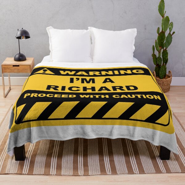 Item preview, Funny Human Warning Label / Sign I'M A RICHARD Sayings Sarcasm Humor Quotes designed and sold by ColorMeHappy123.