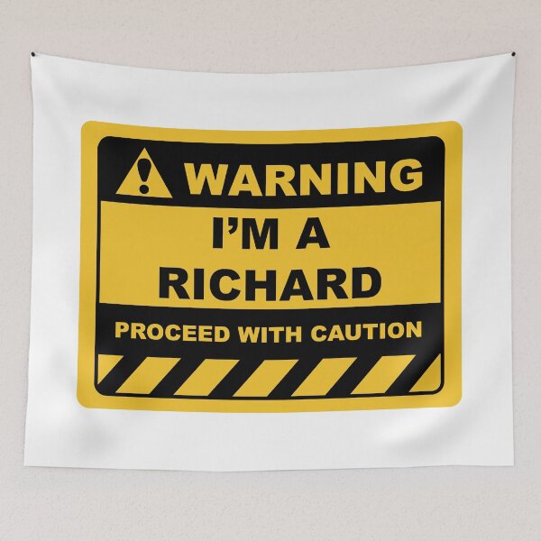 Item preview, Funny Human Warning Label / Sign I'M A RICHARD Sayings Sarcasm Humor Quotes designed and sold by ColorMeHappy123.
