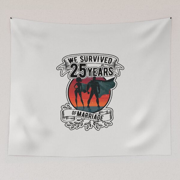 Item preview, We survived 25 years of marriage! designed and sold by Cutebutfunny.