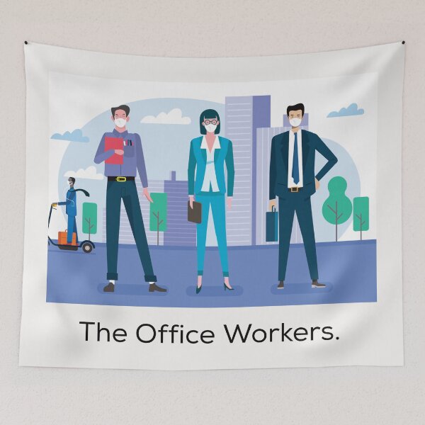 Item preview, The Office Workers New Way of Working designed and sold by PaperDreamPod.