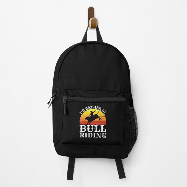 bull riding backpack