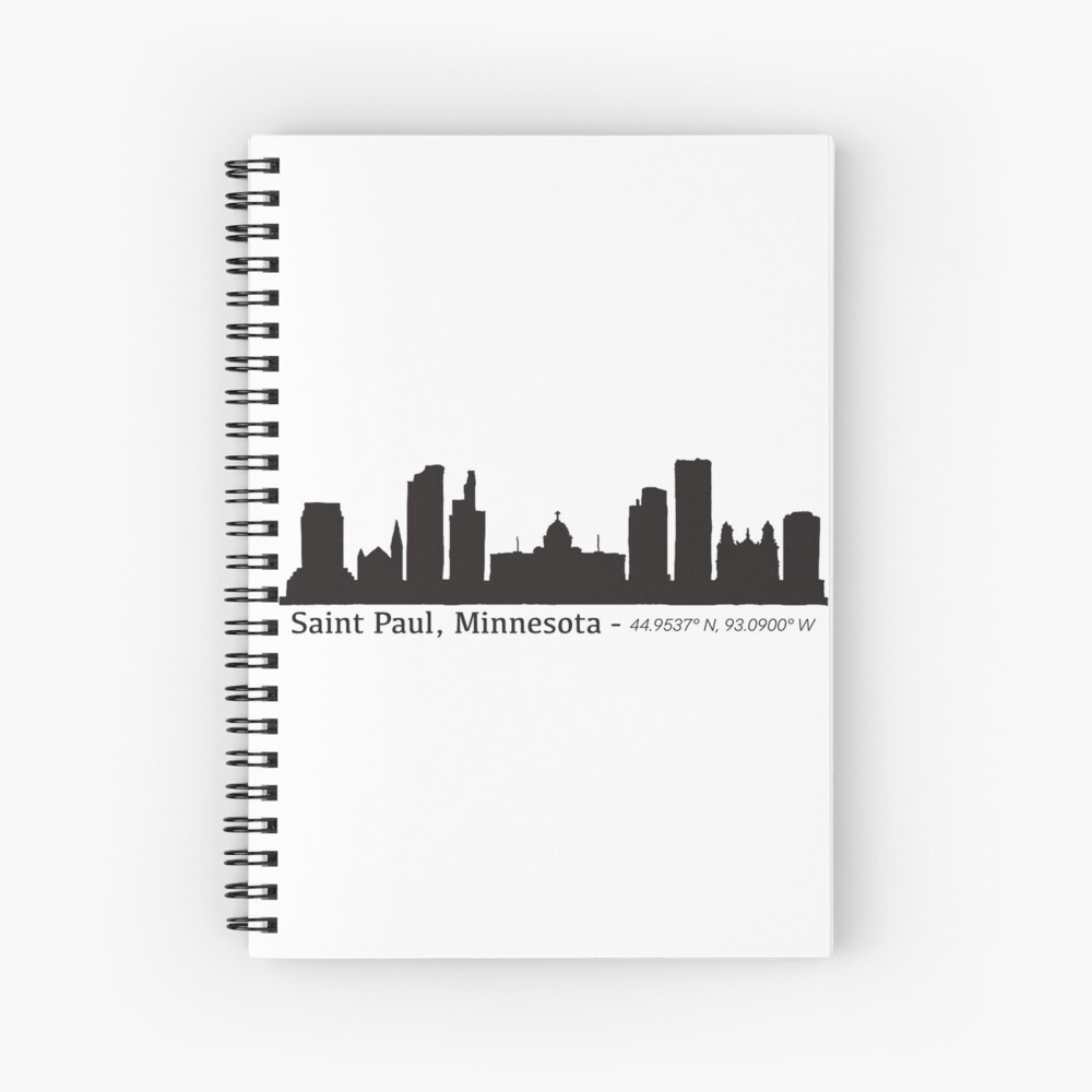 St. Paul, Minnesota City Skyline and Coordinates Art Board Print