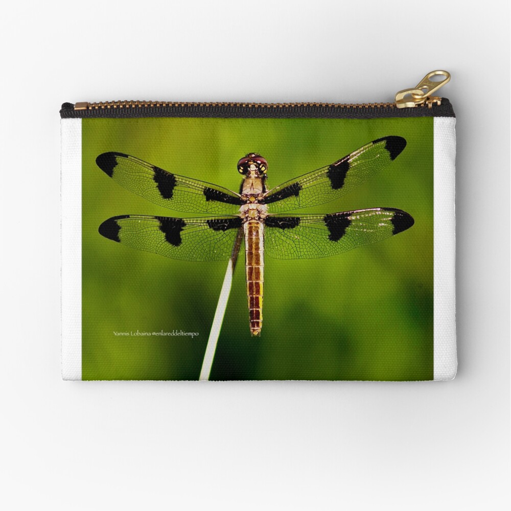 Dragonfly of the enchanted forest by Yannis Lobaina Zipper Pouch