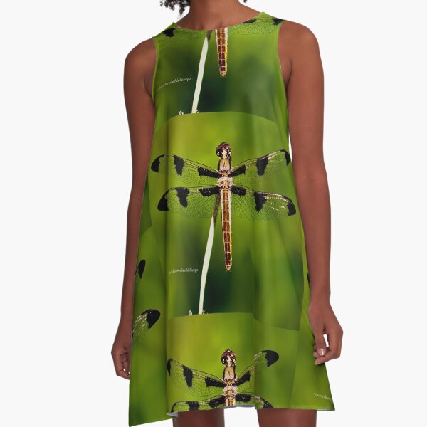 Dragonfly of the enchanted forest by Yannis Lobaina A-Line Dress