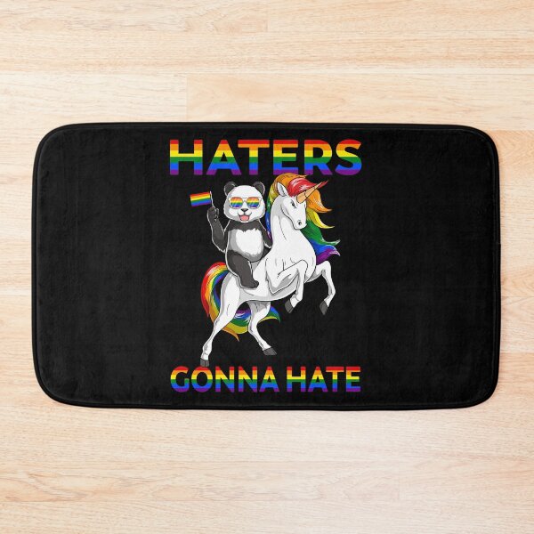 Item preview, LGBT Gay Pride Panda Riding Unicorn Haters Gonna Hate designed and sold by fatamyfan1.