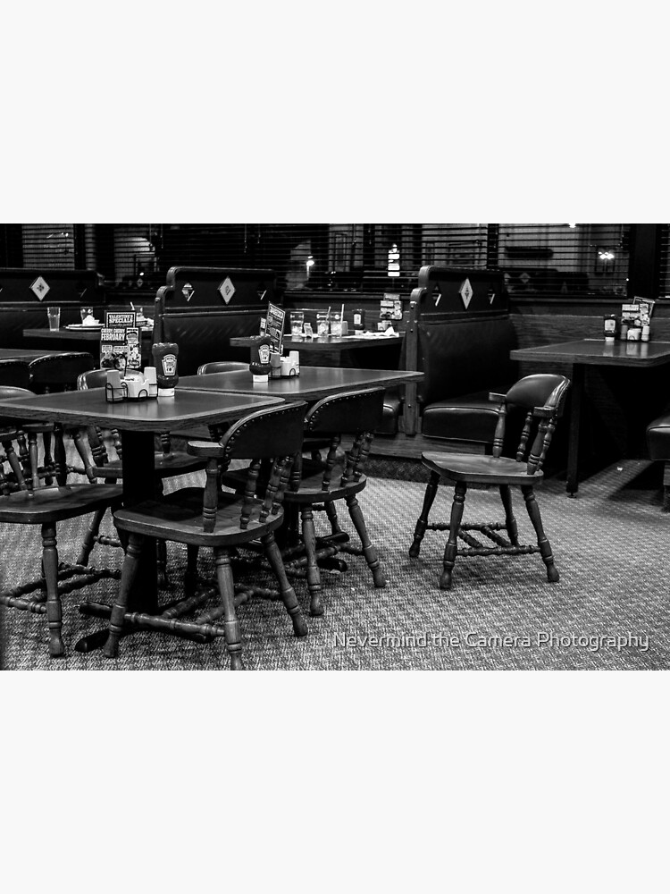 "Empty Chairs At Empty Tables" Photographic Print by nevermindcamera