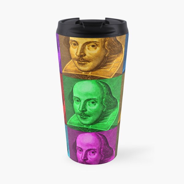 William Shakespeare Pop Art Travel Mug