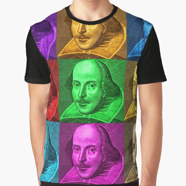 William Shakespeare Pop Art Graphic T-Shirt