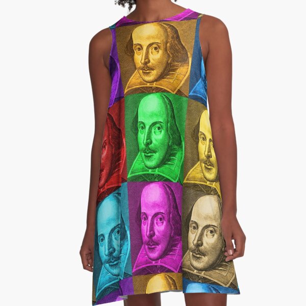 William Shakespeare Pop Art A-Line Dress