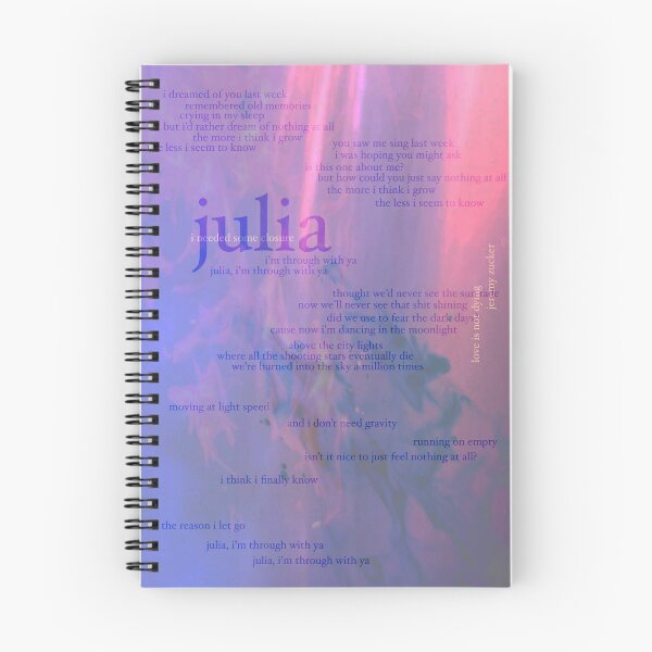 Artikelvorschau, julia - liebe stirbt nicht jeremy zucker typografisch entworfen und verkauft von hilariffic.