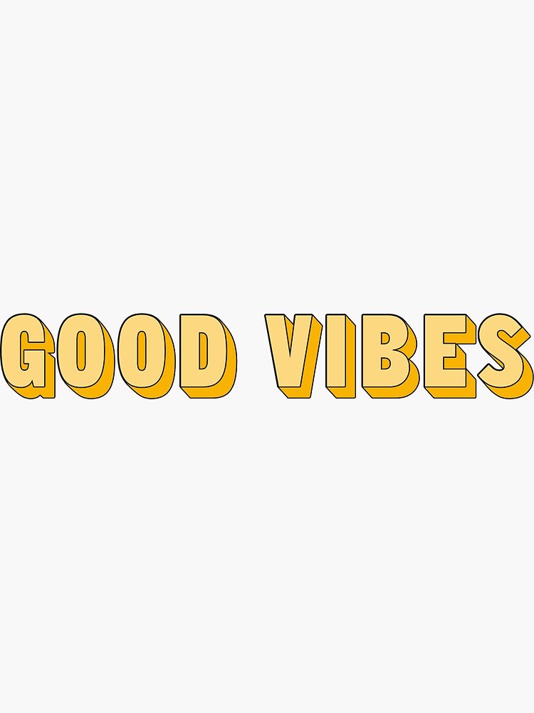 "Good Vibes (yellow)" Sticker by Aricyr Redbubble