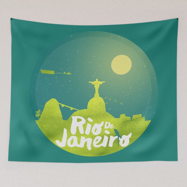 Item preview, Rio De Janeiro - Artdeco Snow Globe Graphic Design designed and sold by Lumos19 Studio.
