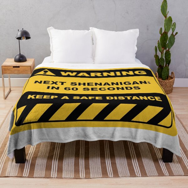 Item preview, Funny Human Warning Label / Sign NEXT SHENANIGAN: IN 60 SECONDS Sayings Sarcasm Humor Quotes designed and sold by ColorMeHappy123.