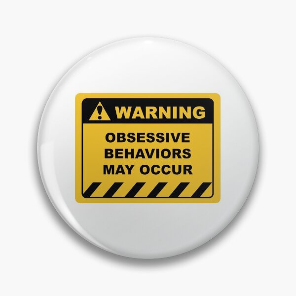 Item preview, Funny Human Warning Label / Sign OBSESSIVE BEHAVIOR MAY OCCUR Sayings Sarcasm Humor Quotes designed and sold by ColorMeHappy123.