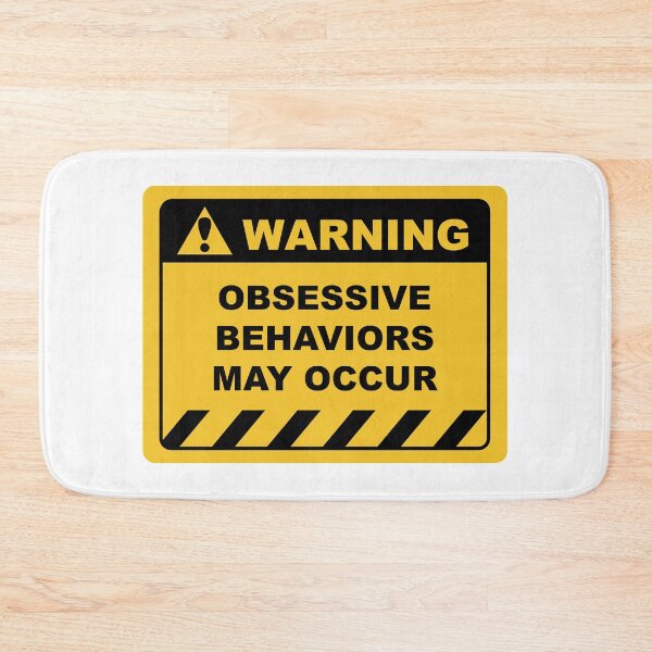 Item preview, Funny Human Warning Label / Sign OBSESSIVE BEHAVIOR MAY OCCUR Sayings Sarcasm Humor Quotes designed and sold by ColorMeHappy123.