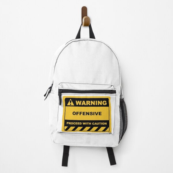 Item preview, Funny Human Warning Label / Sign OFFENSIVE Sayings Sarcasm Humor Quotes designed and sold by ColorMeHappy123.