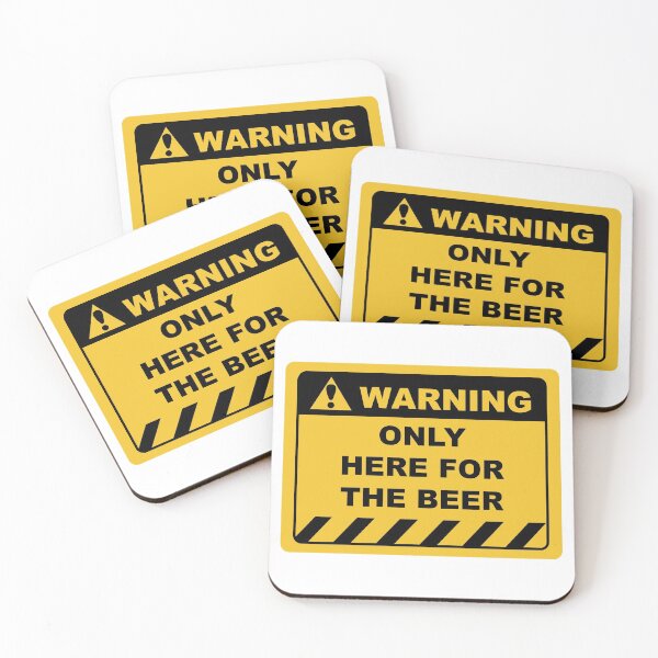 Item preview, Funny Human Warning Label / Sign ONLY HERE FOR THE BEER Sayings Sarcasm Humor Quotes designed and sold by ColorMeHappy123.