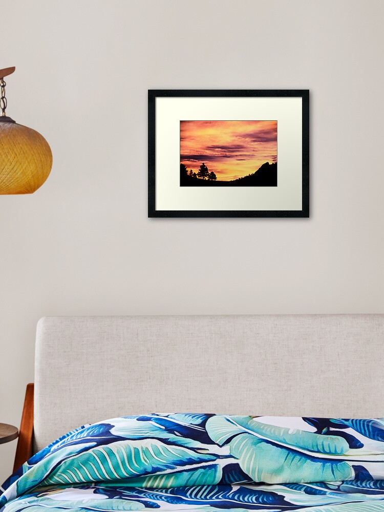 Thumbnail 2 of 7, Framed Art Print, Red Rocks Sunset, Boulder Colorado designed and sold by nikongreg.