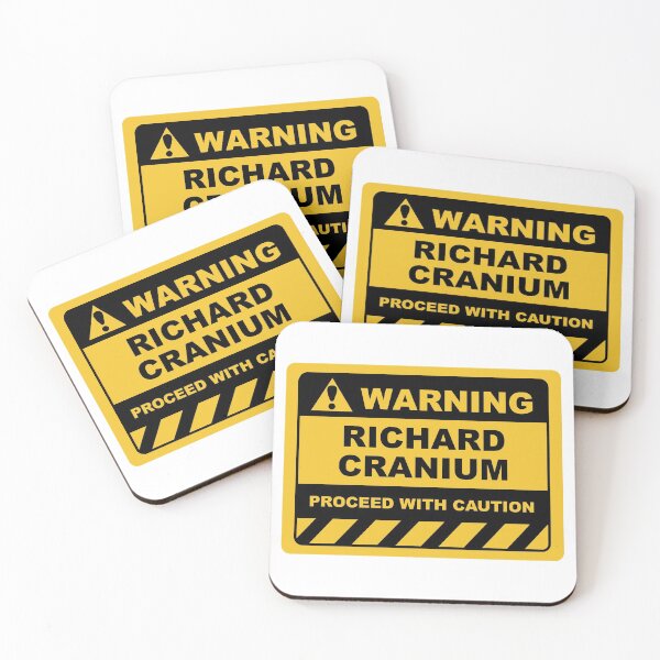 Item preview, Funny Human Warning Label / Sign RICHARD CRANIUM Sayings Sarcasm Humor Quotes designed and sold by ColorMeHappy123.