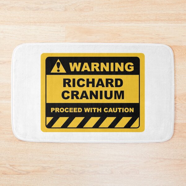 Item preview, Funny Human Warning Label / Sign RICHARD CRANIUM Sayings Sarcasm Humor Quotes designed and sold by ColorMeHappy123.