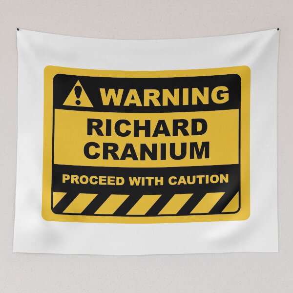 Item preview, Funny Human Warning Label / Sign RICHARD CRANIUM Sayings Sarcasm Humor Quotes designed and sold by ColorMeHappy123.