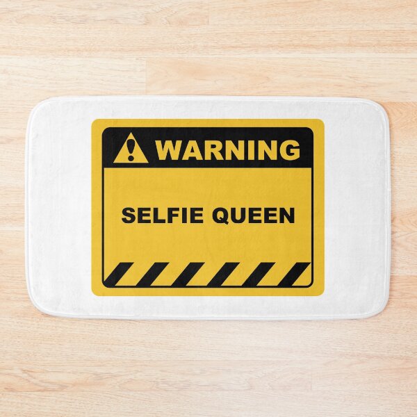 Item preview, Funny Human Warning Label / Sign SELFIE QUEEN Sayings Sarcasm Humor Quotes designed and sold by ColorMeHappy123.