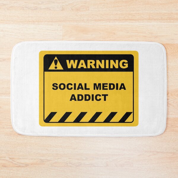 Item preview, Funny Human Warning Label / Sign SOCIAL MEDIA ADDICT Sayings Sarcasm Humor Quotes designed and sold by ColorMeHappy123.