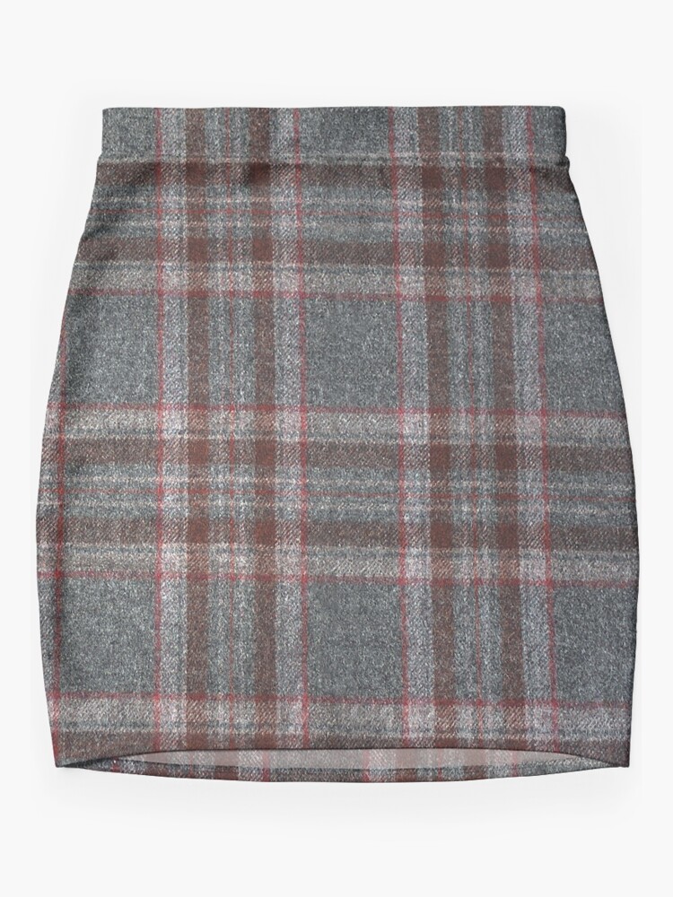 Grey and Red Tartan