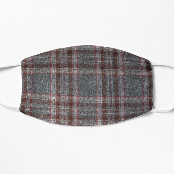 Grey and Red Tartan Mask