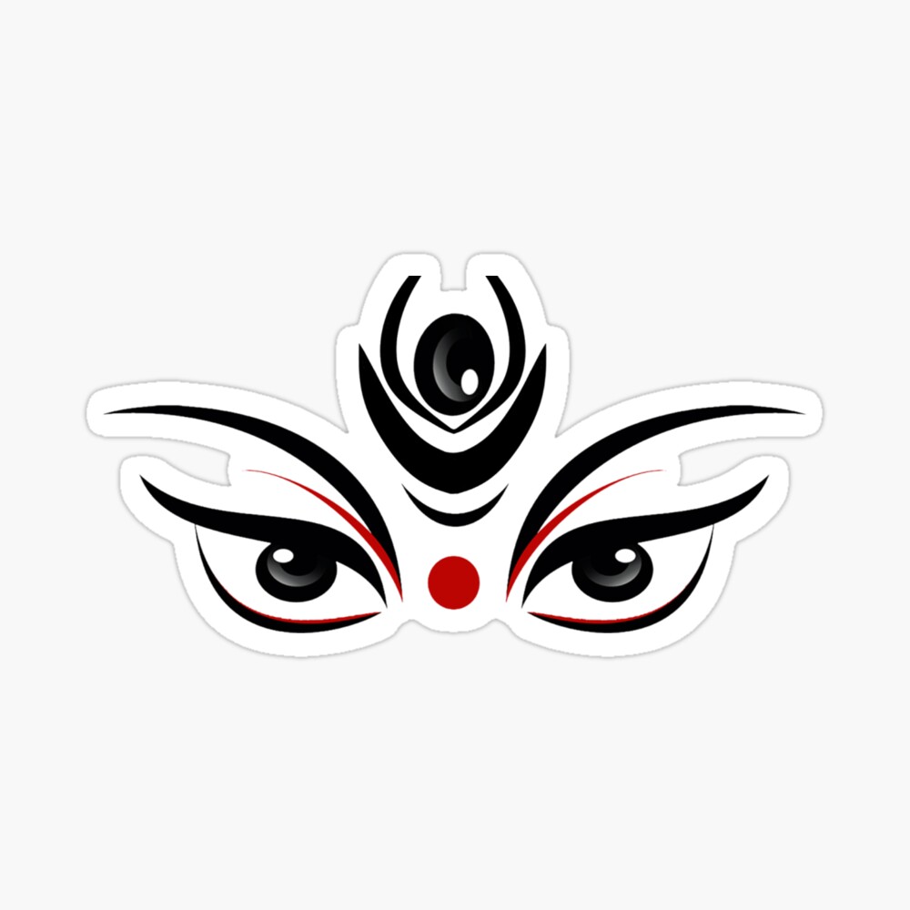 Goddess Ma Durga Face Poster By Designgoal07 Redbubble