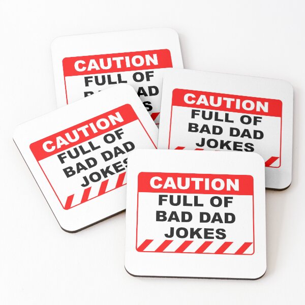 Item preview, Funny Human Caution Label / Sign FULL OF BAD DAD JOKES Sayings Sarcasm Humor Quotes designed and sold by ColorMeHappy123.