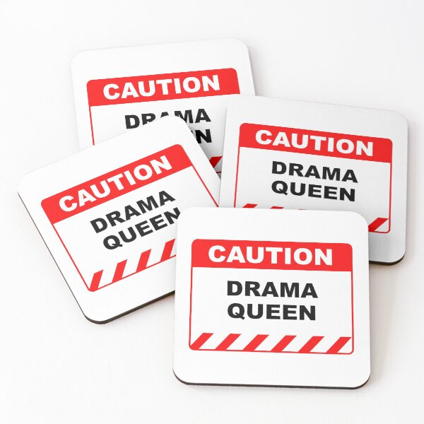 Item preview, Funny Human Caution Label / Sign DRAMA QUEEN Sayings Sarcasm Humor Quotes designed and sold by ColorMeHappy123.
