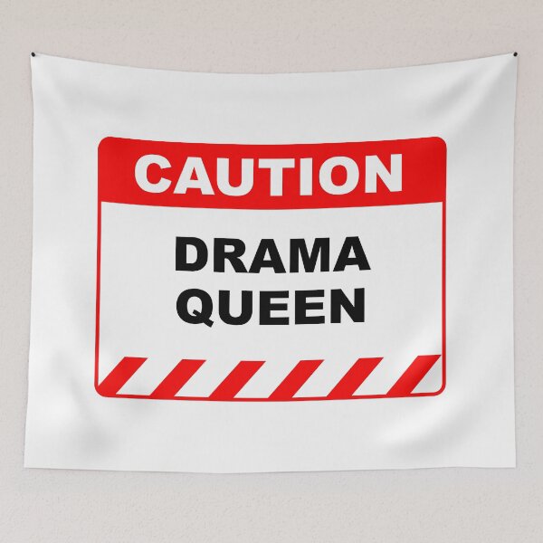Item preview, Funny Human Caution Label / Sign DRAMA QUEEN Sayings Sarcasm Humor Quotes designed and sold by ColorMeHappy123.