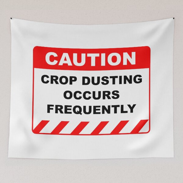 Item preview, Funny Human Caution Label / Sign CROP DUSTING OCCURS FREQUENTLY Sayings Sarcasm Humor Quotes designed and sold by ColorMeHappy123.