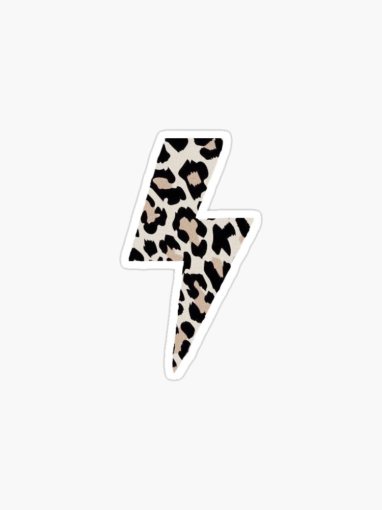 Cheetah print lightening bolt by haylielasky