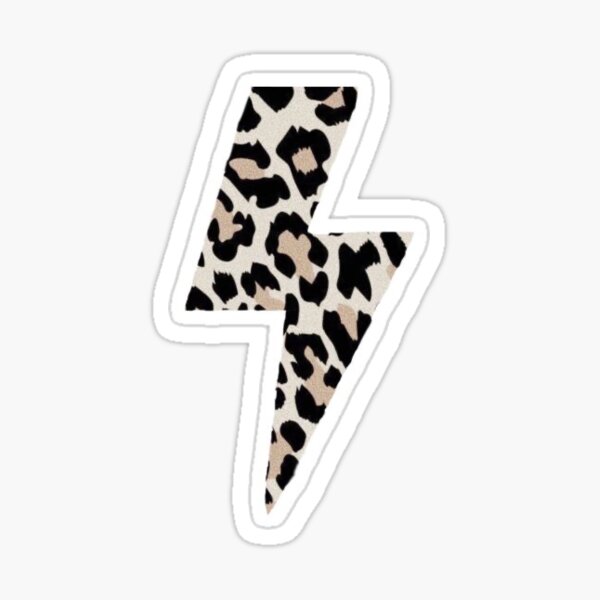 Cheetah print lightening bolt Sticker