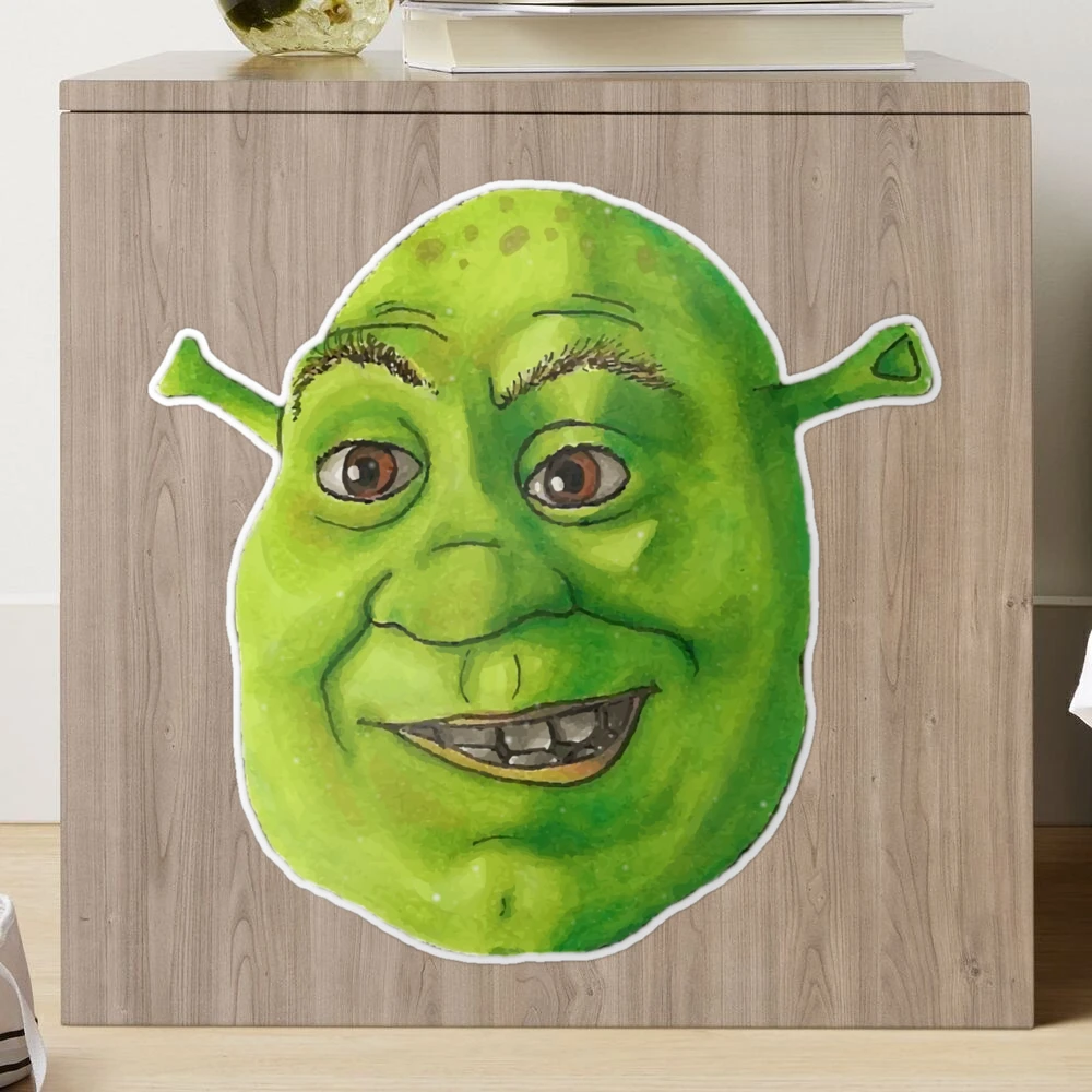 Shrek Face Sticker for Sale by ayyoubdz