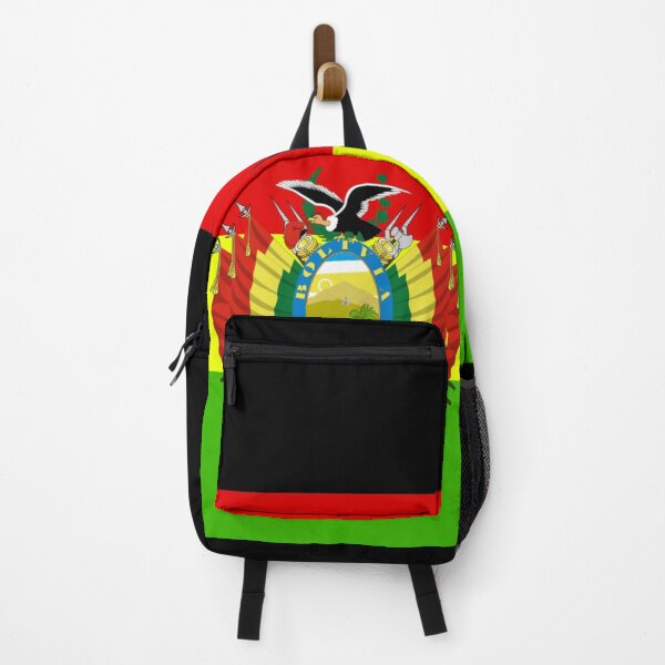 Item preview, Black Bolivian coat of arms flag designed and sold by AidanMDesigns.
