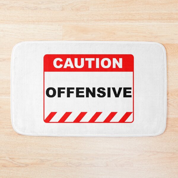Item preview, Funny Human Caution Label / Sign OFFENSIVE Sayings Sarcasm Humor Quotes designed and sold by ColorMeHappy123.