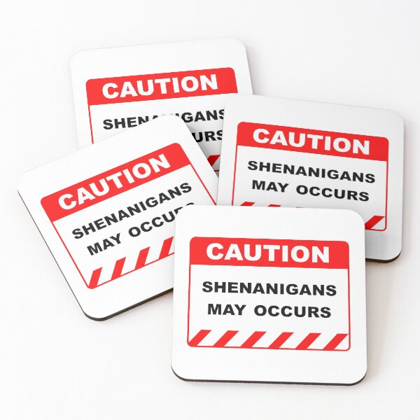 Item preview, Funny Human Caution Label / Sign SHENANIGANS MAY OCCUR Sayings Sarcasm Humor Quotes designed and sold by ColorMeHappy123.