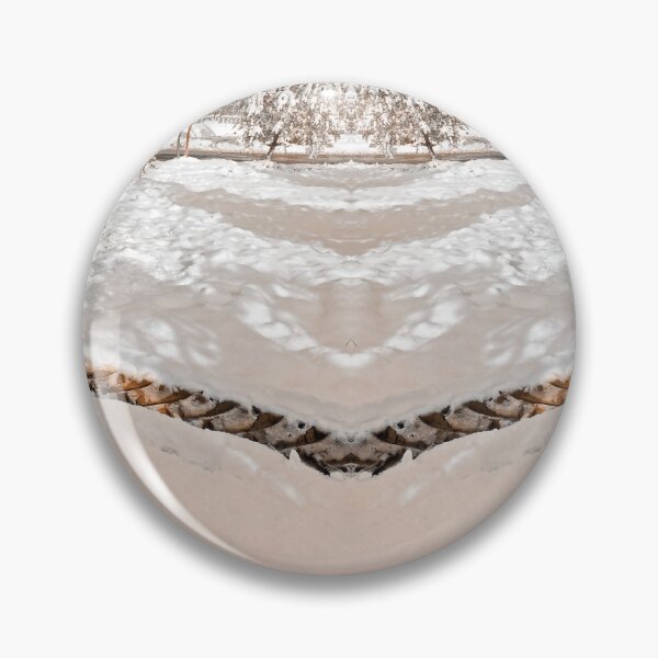 Item preview, Tractor wheels prints in snow of sunny day in countryside, monochromatic brown color  designed and sold by Flavio Vieri.
