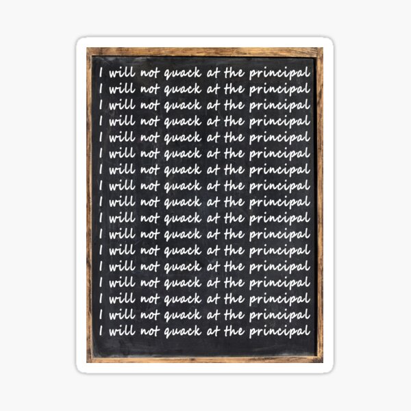 Aperçu de l'œuvre Je ne vais pas charlataner au principal créée et vendue par MightyDucksD123.