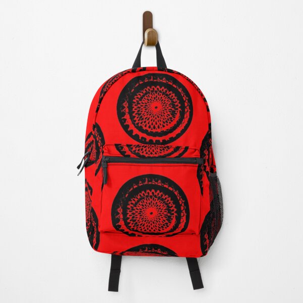 Item preview, Red and black abstract circle painting. designed and sold by jaggerstudios.