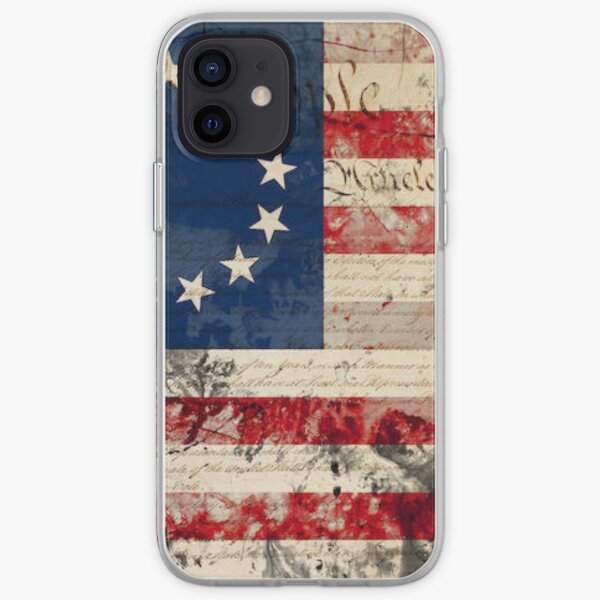 Betsy Ross flag w/ US Constitution iPhone Soft Case