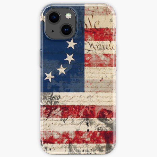 Betsy Ross flag w/ US Constitution iPhone Soft Case