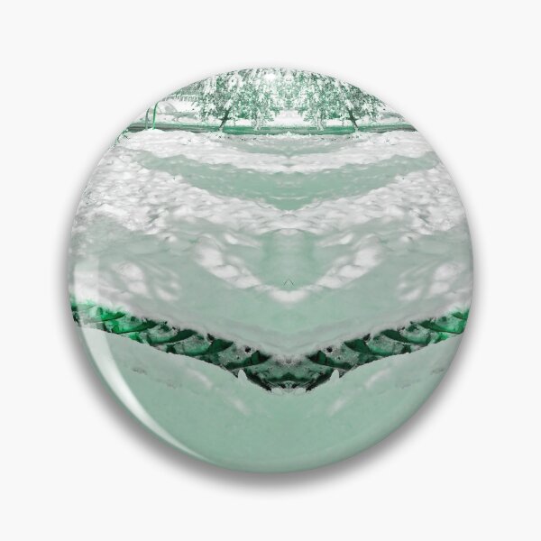 Item preview, Tractor wheels prints in snow of sunny day in countryside, ulive trees. Monochromatic green designed and sold by Flavio Vieri.