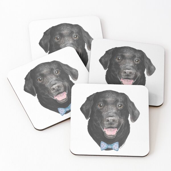 Item preview, Watercolor black lab dog with bow tie designed and sold by tylershae.